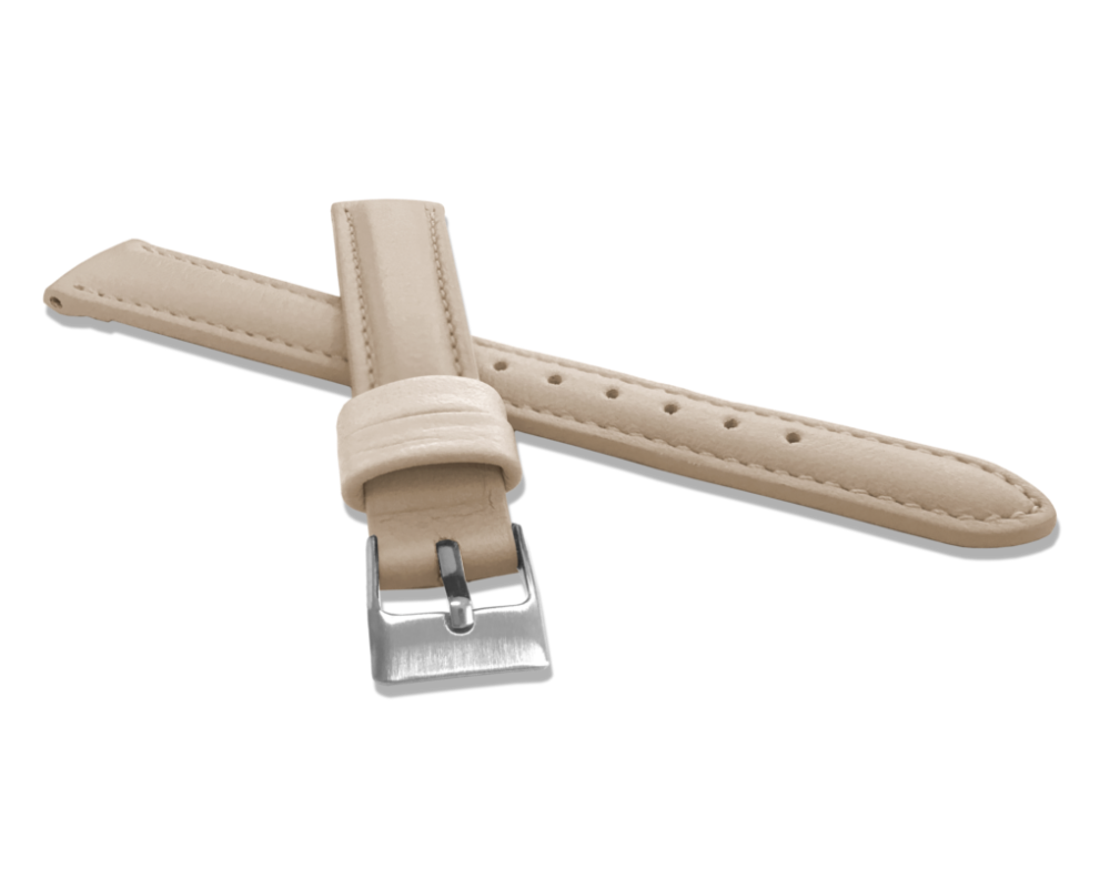 MINET Krémový prošitý řemínek z luxusní kůže Top Grain - 12