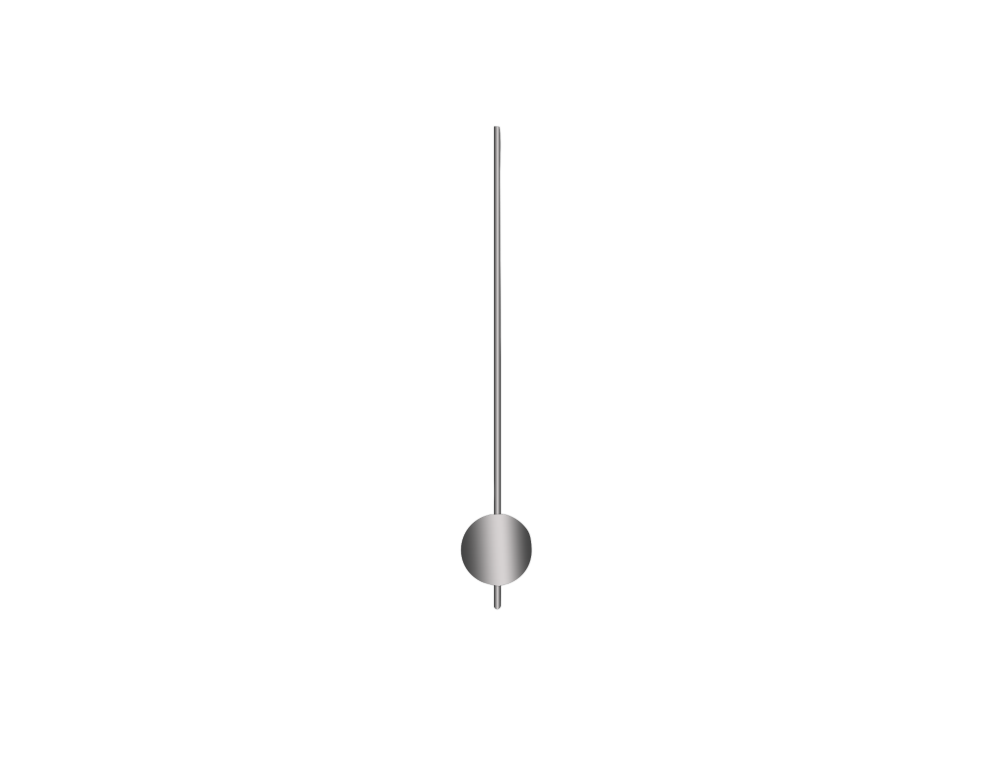 Stříbrné kulaté kyvadlo na hodiny 50 mm | 255 mm