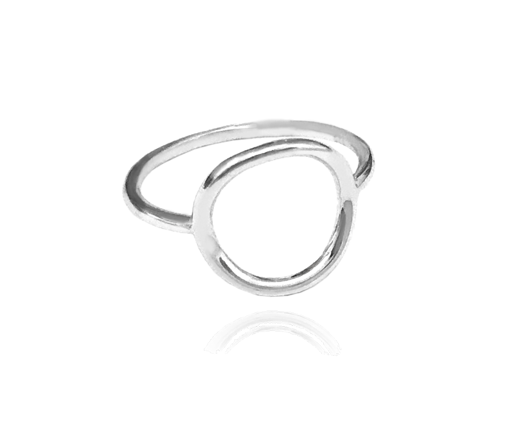MINET Stříbrný prsten s kroužkem vel. 56