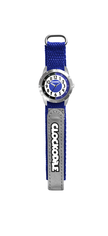CLOCKODILE Modré reflexní dětské hodinky na suchý zip REFLEX - Chlapecké