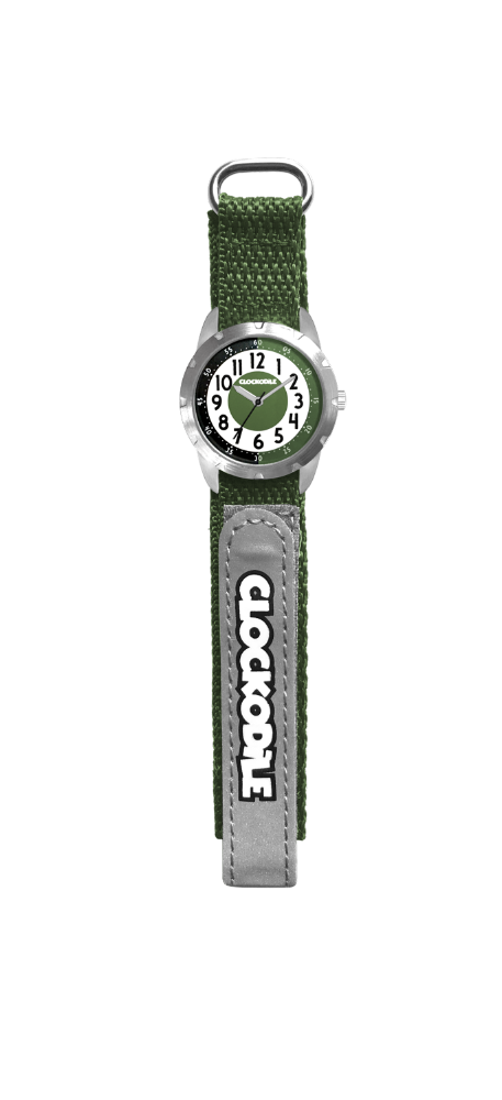 CLOCKODILE Zelené reflexní dětské hodinky na suchý zip REFLEX - Chlapecké