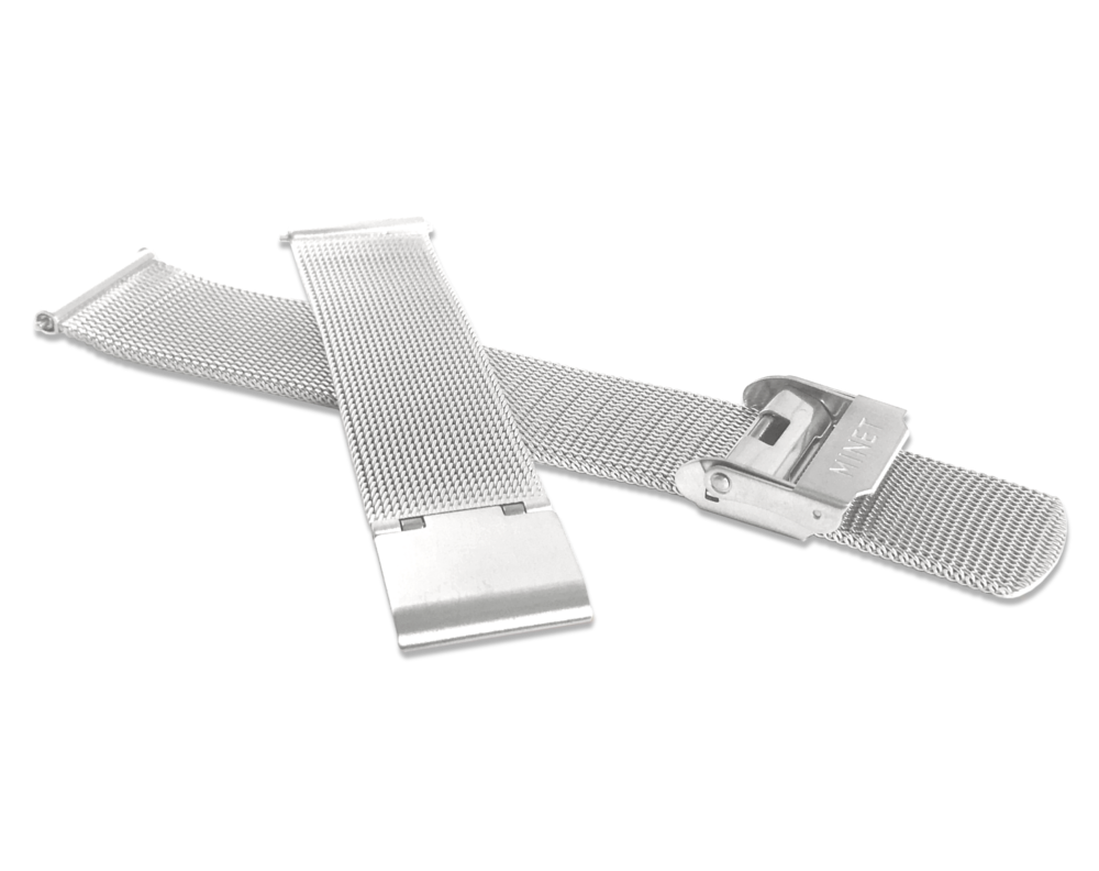 Stříbrný kovový tah MINET MESH Band Original Silver - 18