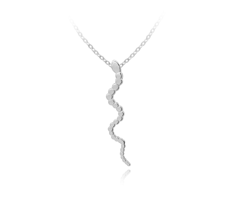 Stříbrný náhrdelník s hadem MINET SNAKE