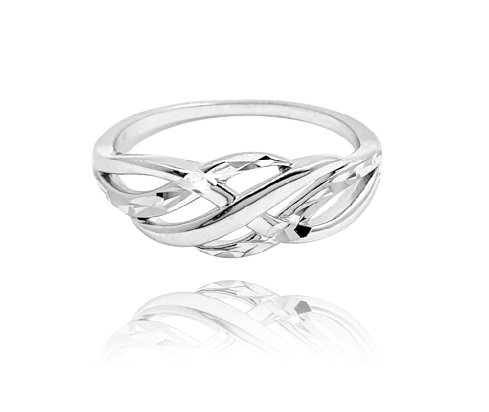 MINET Broušený stříbrný prsten vel. 66