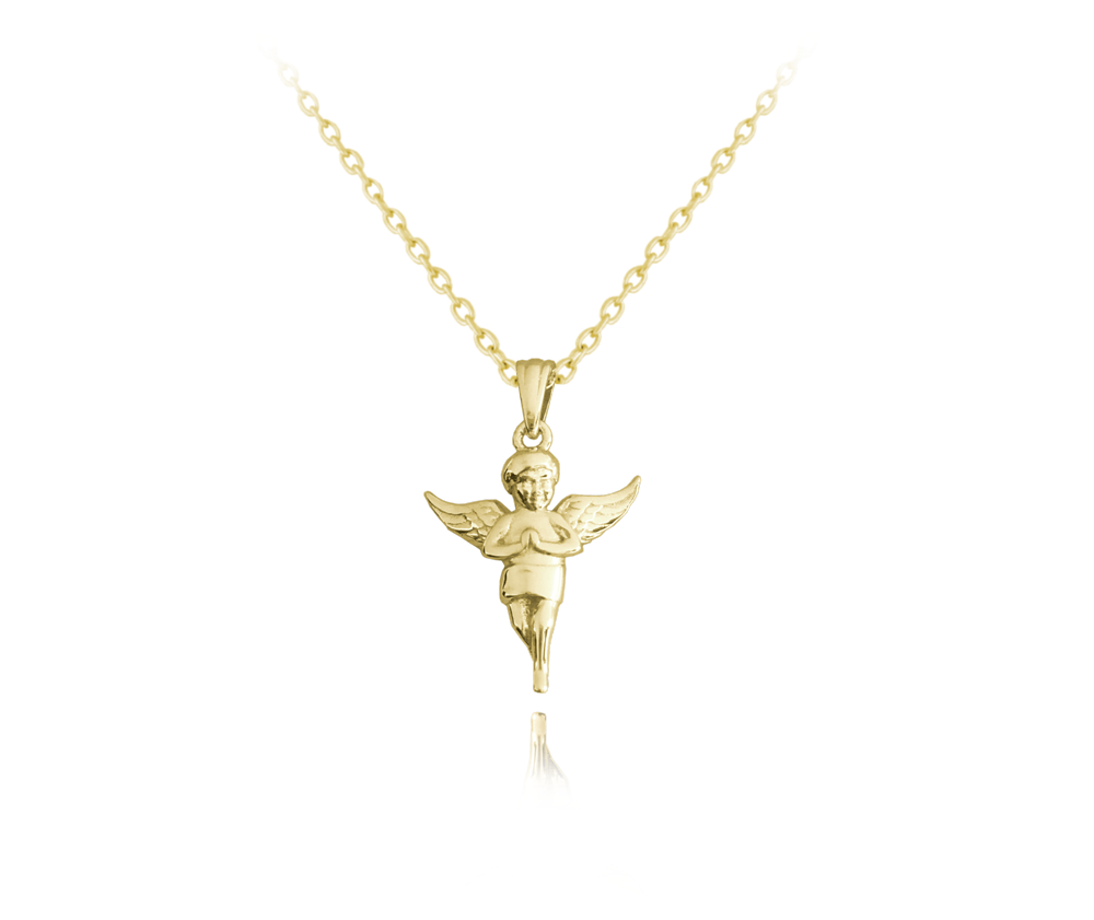 Pozlacený stříbrný náhrdelník MINET ANDÍLEK
