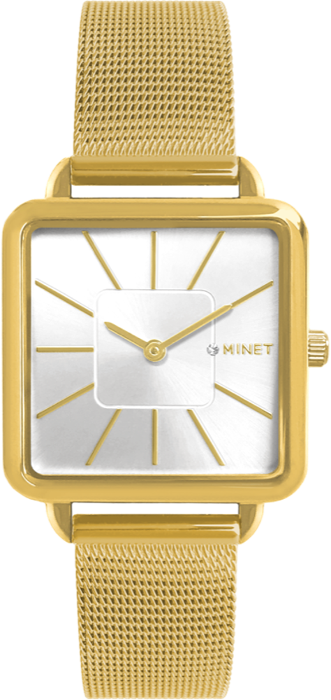 MINET MWL5127 (Zlaté dámské hodinky MINET OXFORD ALL GOLD MESH)