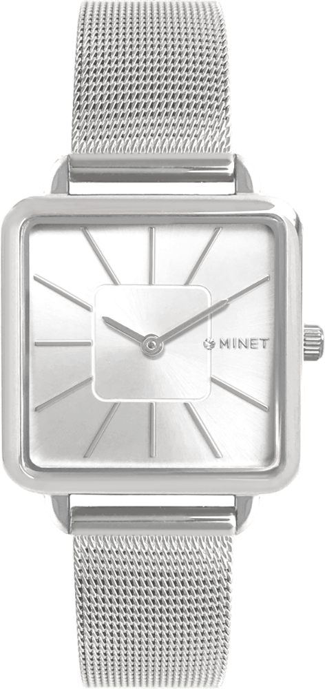 MINET Stříbrné dámské hodinky OXFORD PURE SILVER MESH MWL5109