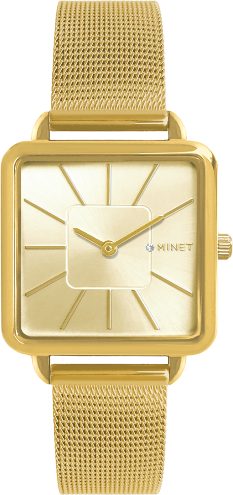 Zlaté dámské hodinky MINET OXFORD ALL GOLD MESH