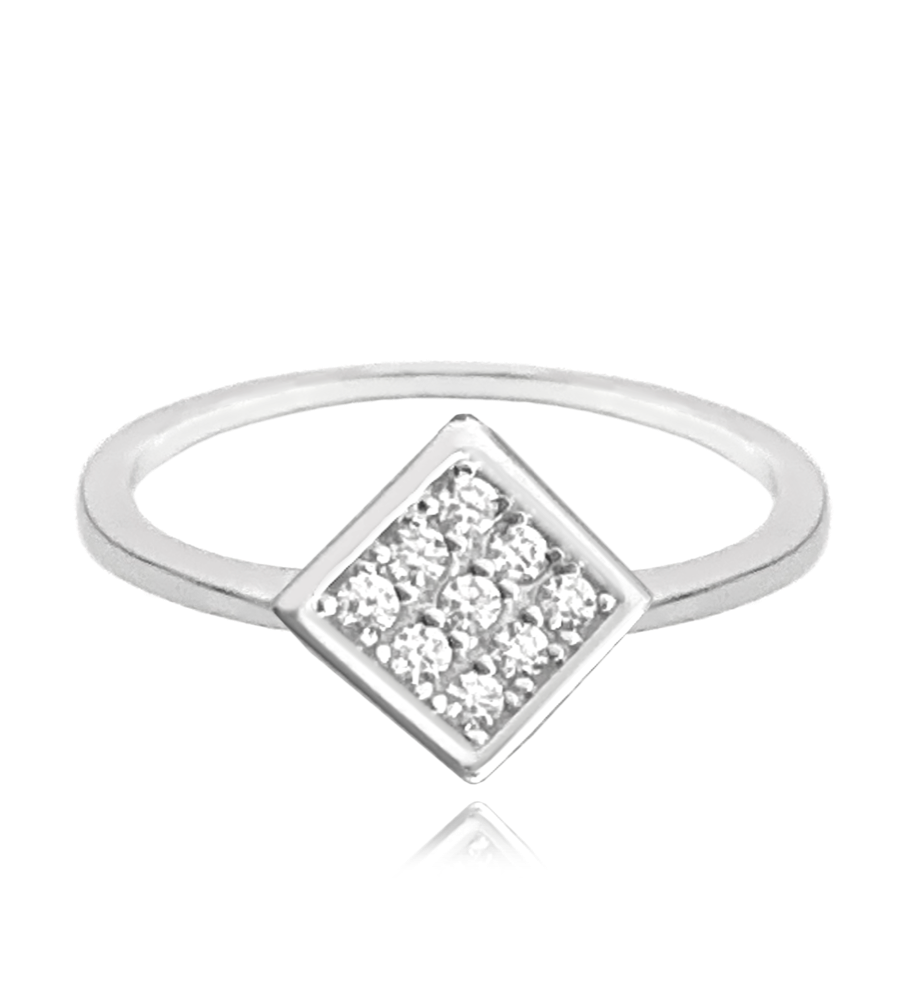 MINET JMAS0105SR48 (Decentní stříbrný prsten MINET s bílým zirkonem vel. 48)
