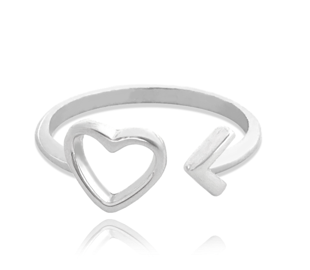 MINET JMAS0111SR58 (Stříbrný prsten MINET LOVE se srdíčkem vel. 58)