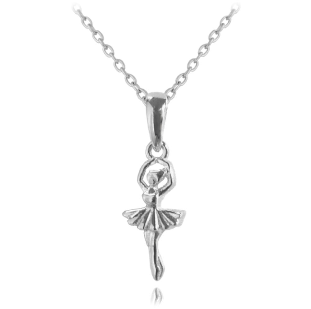 MINET Stříbrný náhrdelník BALETKA JMAD0006SN38