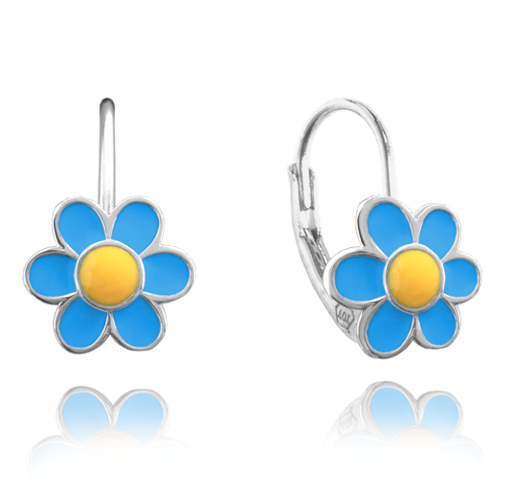 MINET Stříbrné náušnice KOPRETINY SYTĚ RŮŽOVÉ JMAD0012DE00