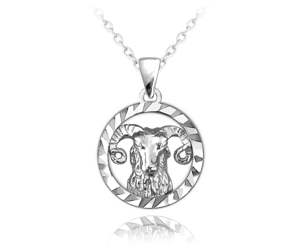 MINET Stříbrný náhrdelník Zodiac znamení BERAN