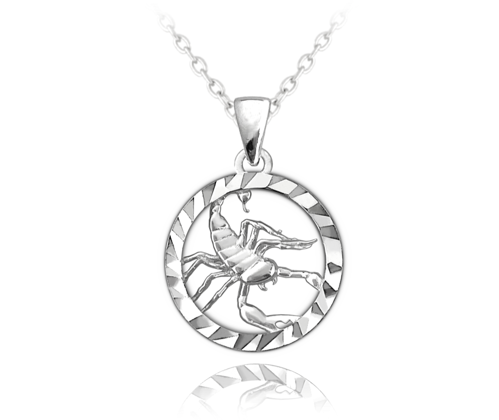 MINET Stříbrný náhrdelník Zodiac znamení ŠTÍR JMAS9411SN45