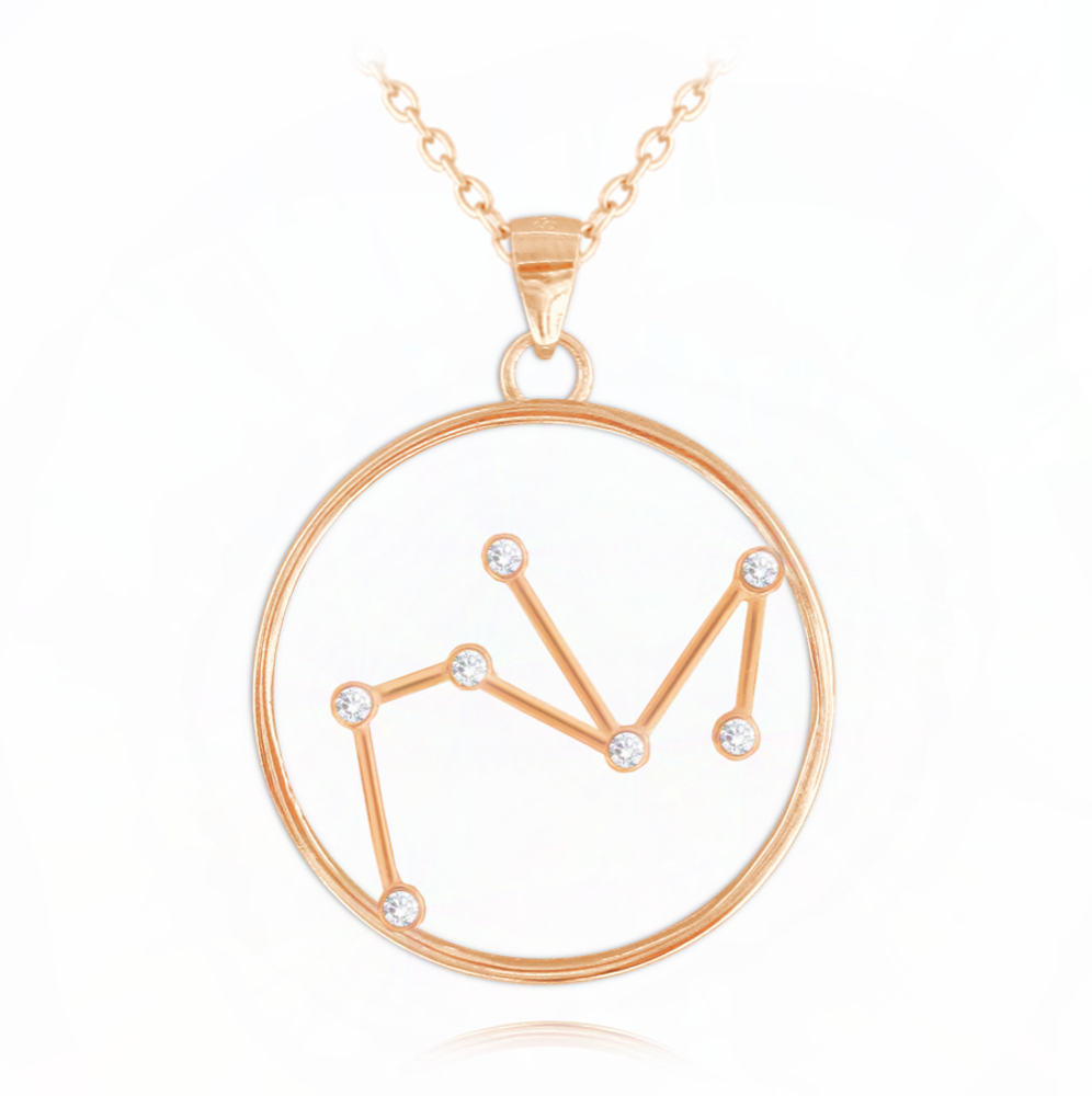 MINET JMAS9512RN45 (Rose gold náhrdelník MINET Stars STŘELEC Czech Crystal)