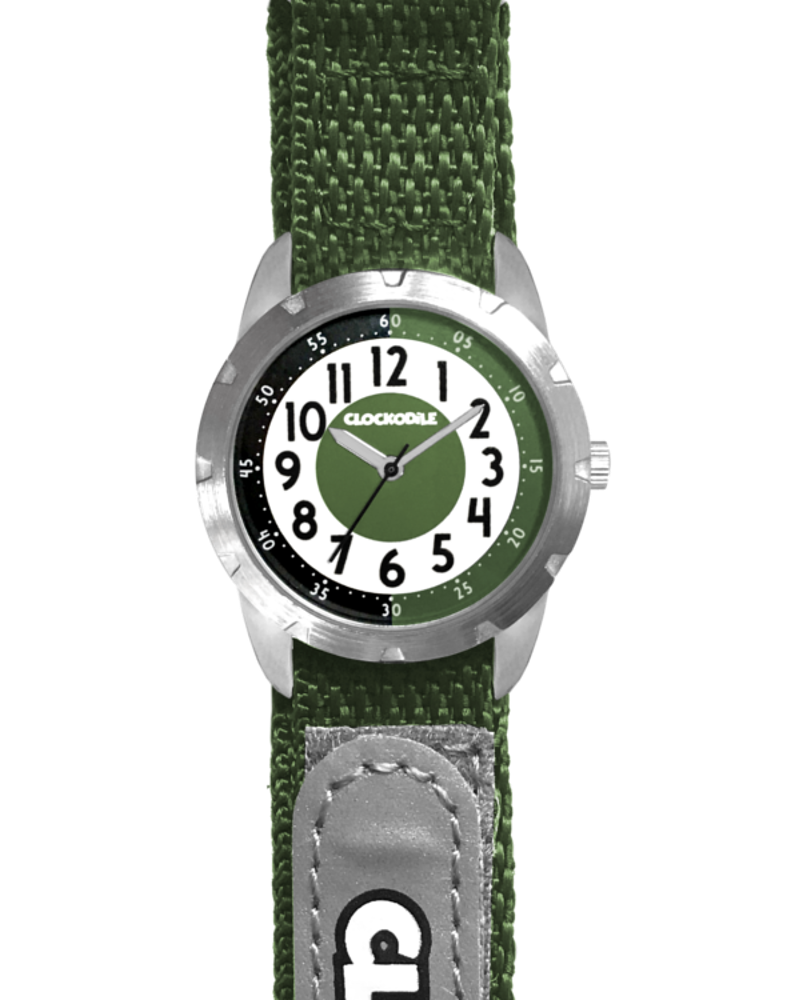 CLOCKODILE Zelené reflexní dětské hodinky na suchý zip REFLEX - Chlapecké