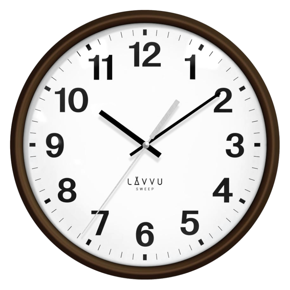Tmavé dřevěné hodiny s plynulým chodem LAVVU ESSENTIAL WOOD LCS4041
