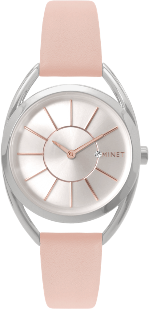 Pudrově růžové dámské hodinky MINET ICON PINK BLUSH