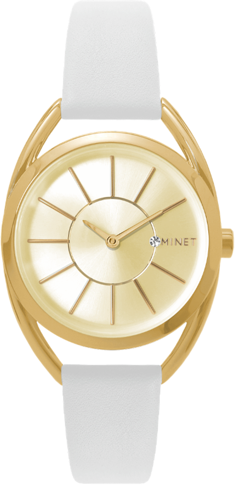 MINET Bílé dámské hodinky ICON HOLLYWOOD WHITE MWL5073