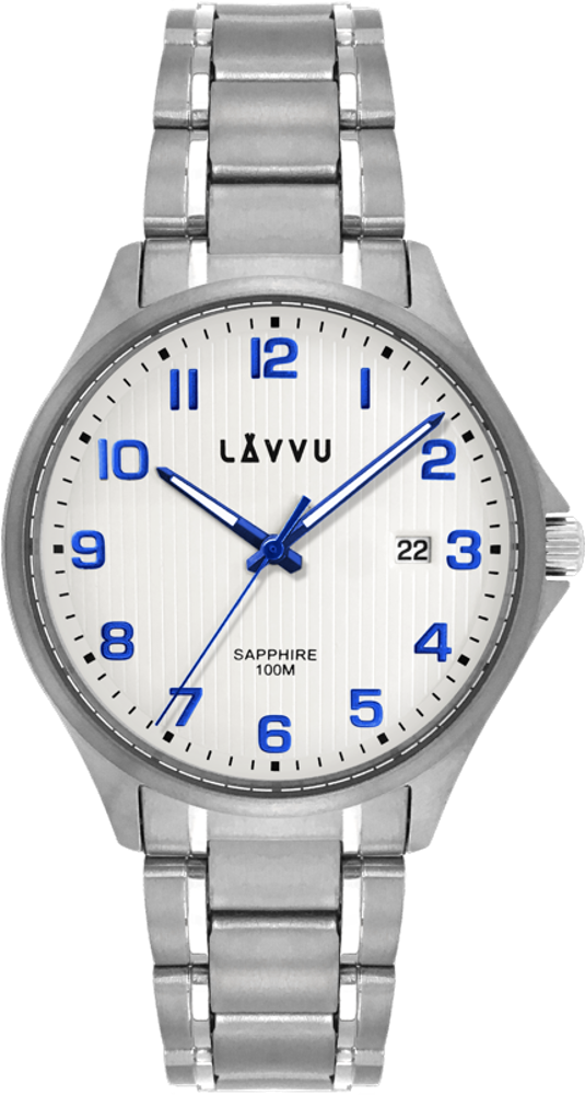 LAVVU Titanové hodinky se safírovým sklem LAVVU TITANIUM LILLEHAMMER White LWM0150