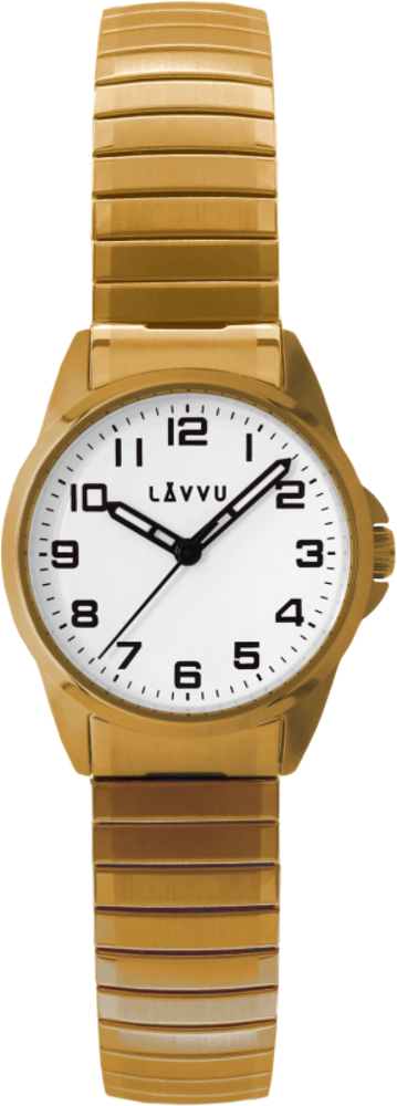 LAVVU Dámské pružné hodinky STOCKHOLM Small Gold LWL5012