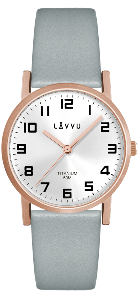 LAVVU Rose gold dámské titanové hodinky LAVVU MANDAL LWL5032