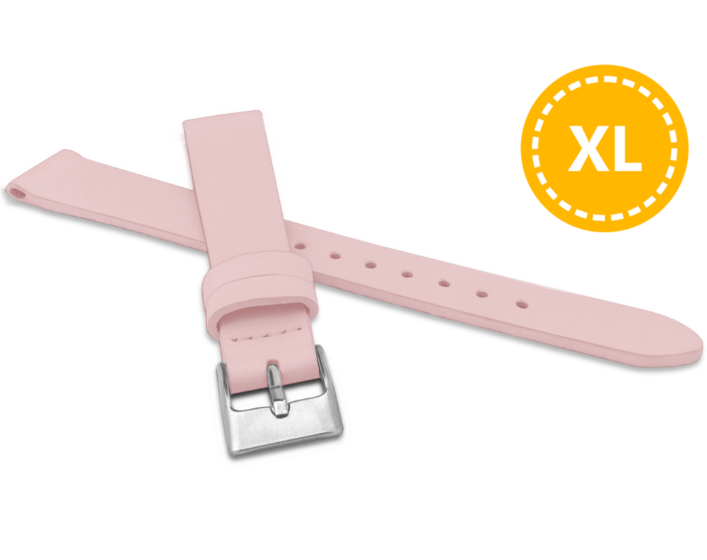 MINET XL Prodloužený růžový řemínek z luxusní kůže Top Grain - 14 - XL MSSXP14