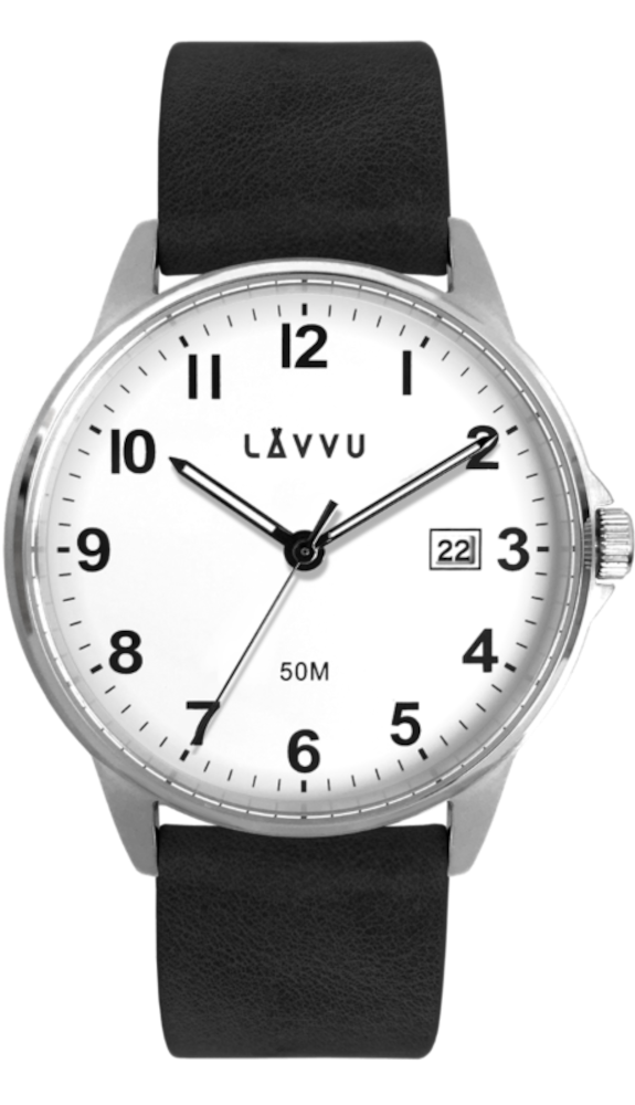 LAVVU Černé hodinky GÖTEBORG - Pánské