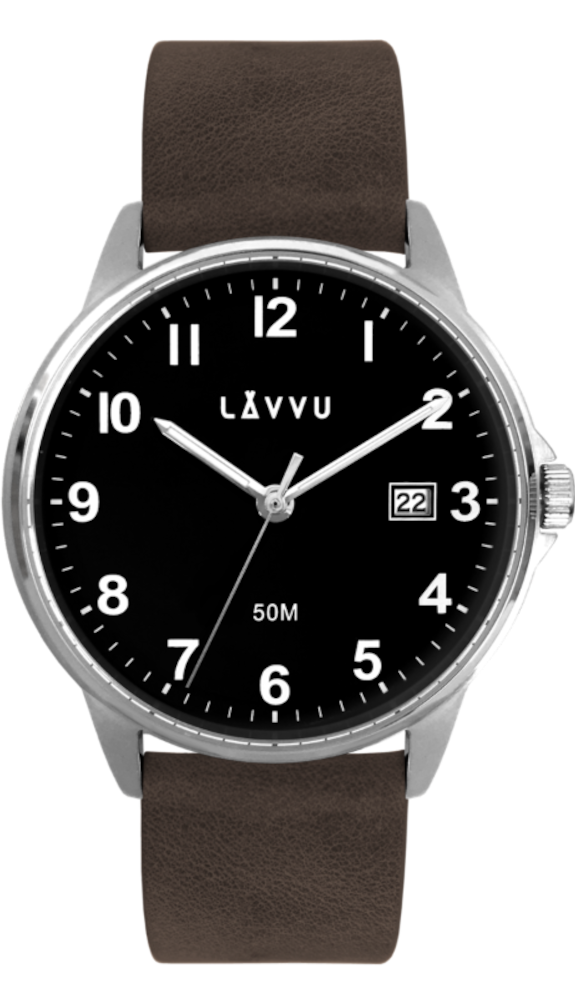 LAVVU Tmavě hnědé hodinky GÖTEBORG LWM0112