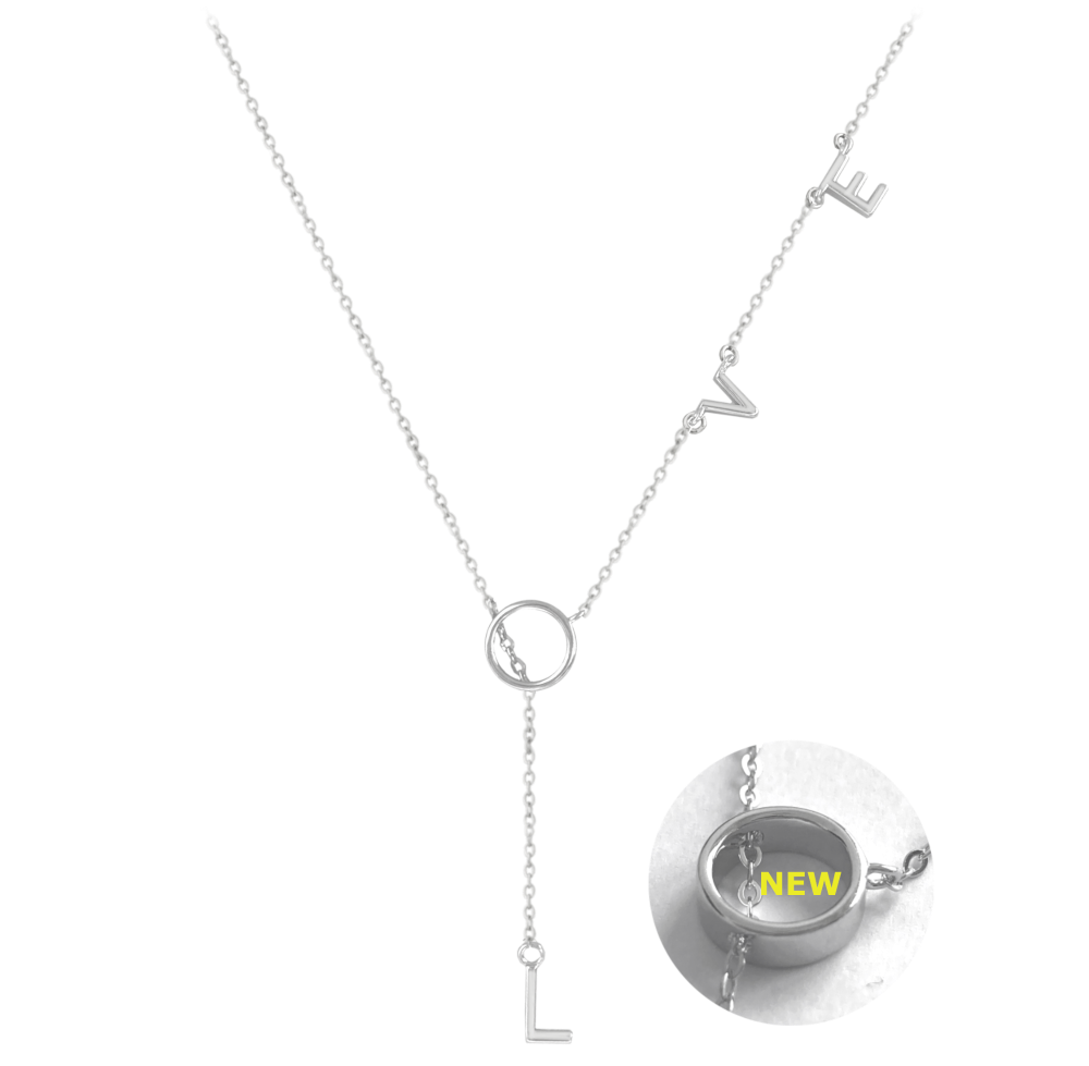 MINET Stříbrný náhrdelník MINET LOVE JMAN0213SN42