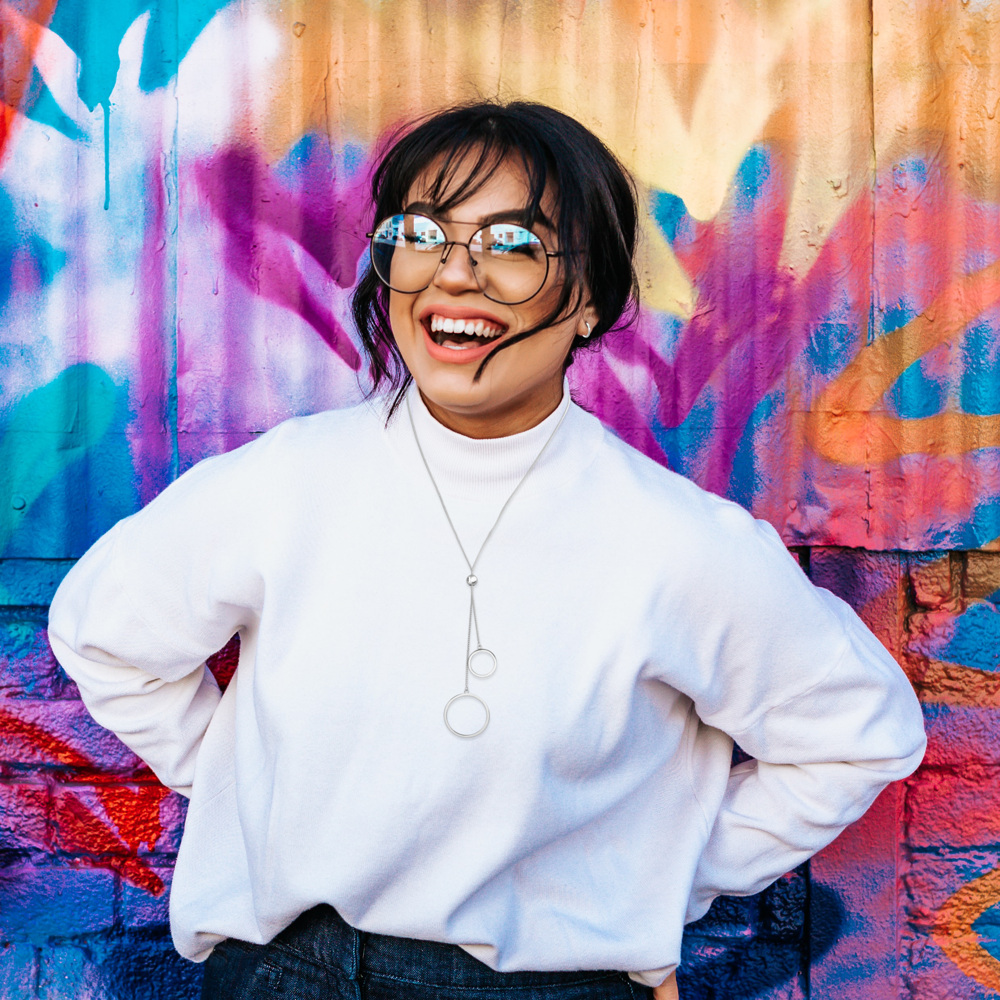 MINET Stahovací stříbrný náhrdelník KROUŽKY Ag 925/1000 10,50g JMAN0242SN70