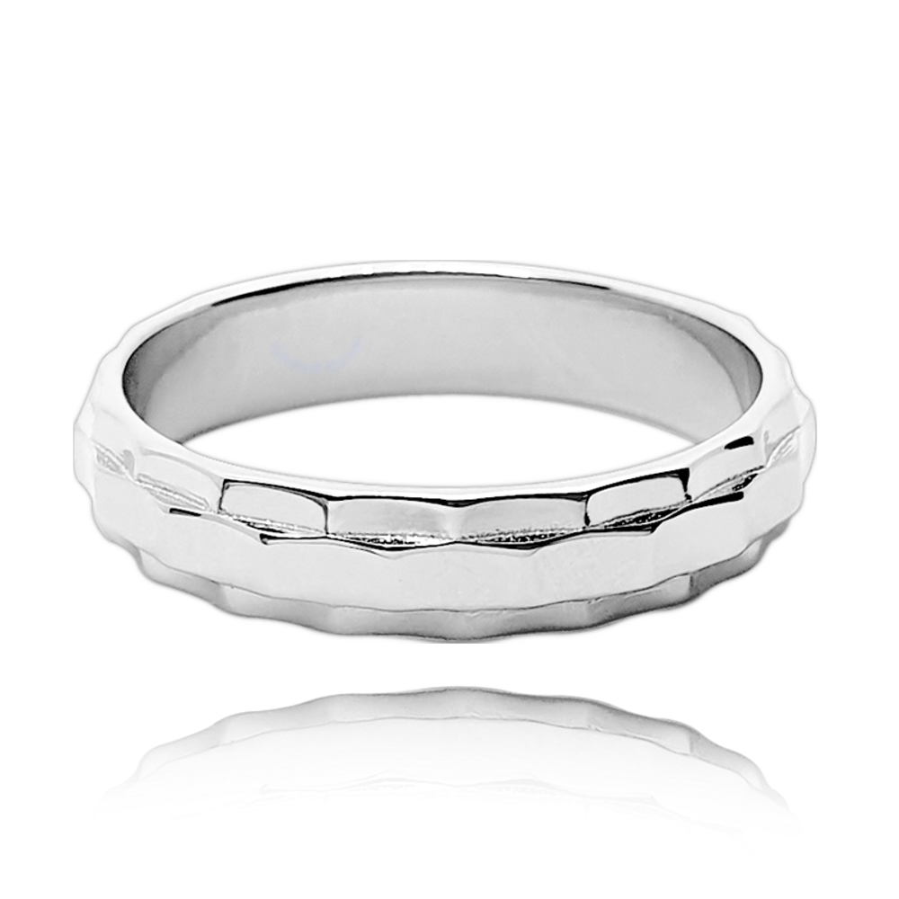 Broušený snubní stříbrný prsten MINET vel. 49
