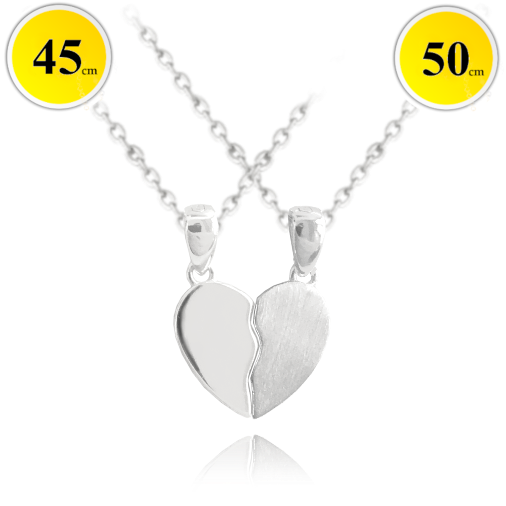 MINET Stříbrné náhrdelníky FOREVER LOVE JMAN0279SN45