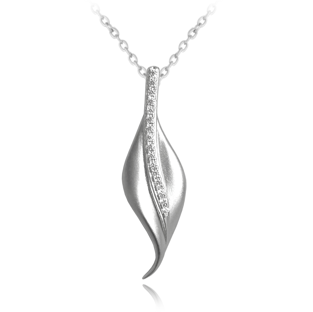 MINET Luxusní stříbrný náhrdelník se zirkony JMAS0140SN45