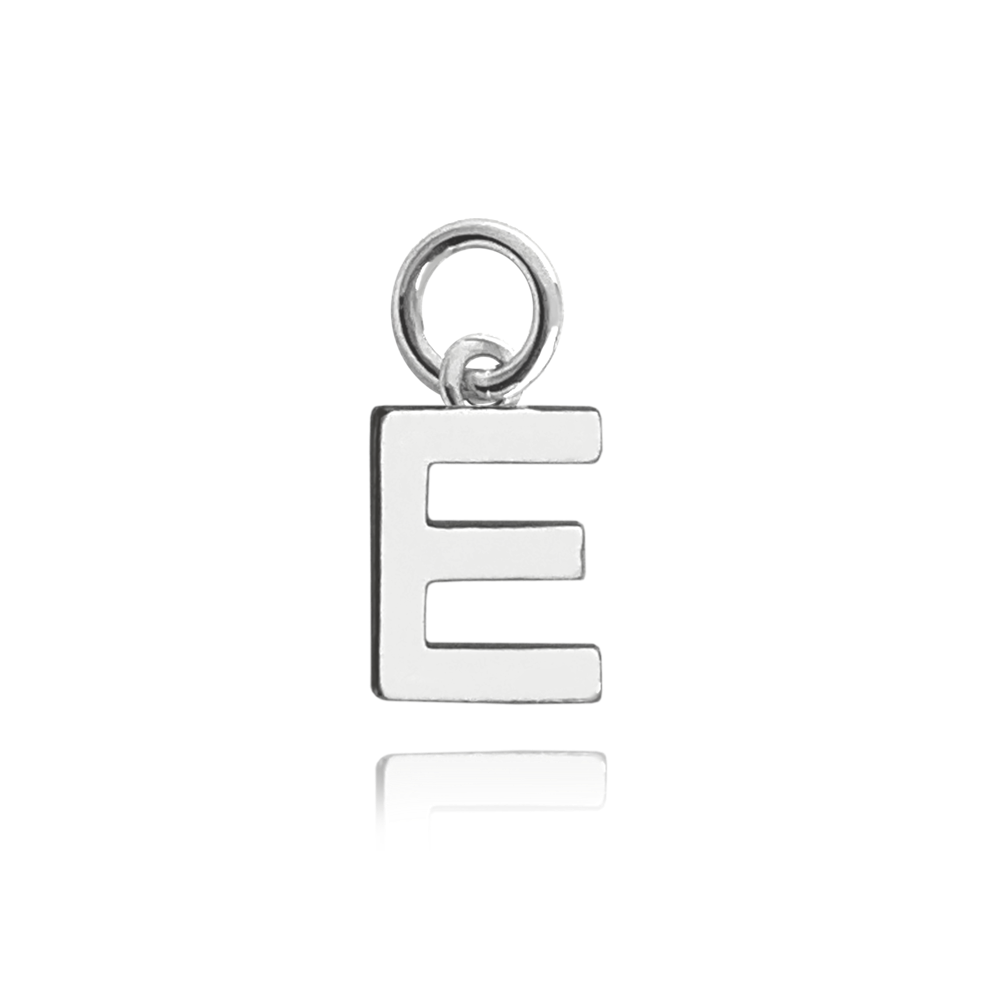 MINET Stříbrný přívěs drobné písmeno "E"