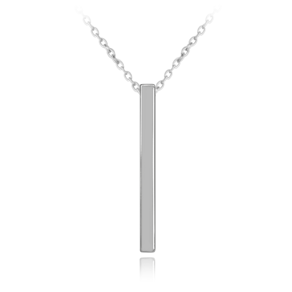 MINET Pánský stříbrný náhrdelník HRANOL JMAN0290SN60