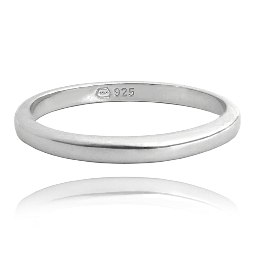 MINET Minimalistický snubní stříbrný prsten vel. 56 JMAN0328SR56