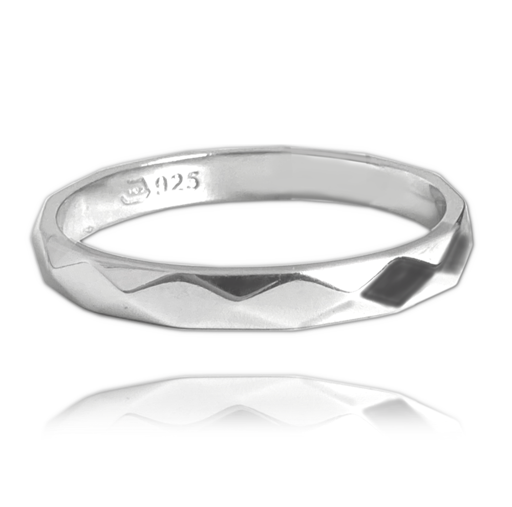 MINET Minimalistický snubní stříbrný prsten vel. 58 JMAN0330SR58