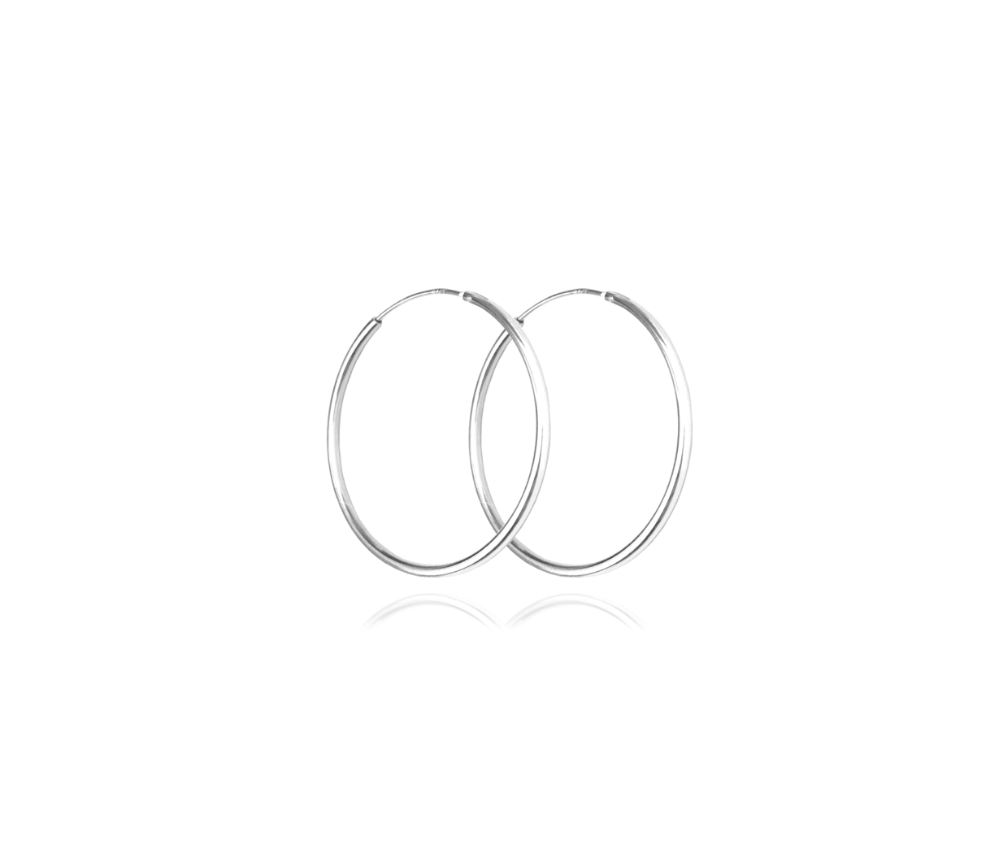 MINET Stříbrné náušnice KRUHY 2 cm JMAN0136SE20