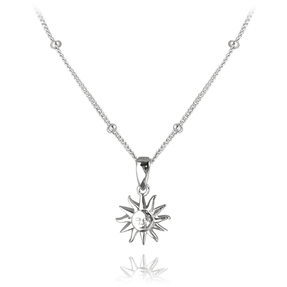 MINET Stříbrný náhrdelník SLUNCE JMAN0314SN45