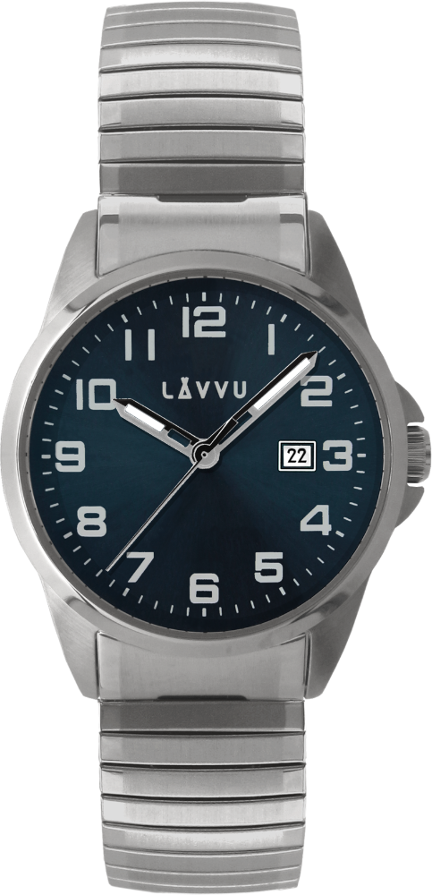 LAVVU Pánské pružné hodinky STOCKHOLM Big Blue - Pánské