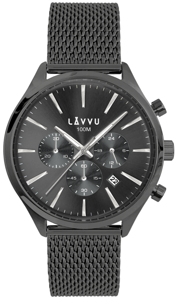 LAVVU Pánské hodinky CHRONOGRAPH NORRLAND s vodotěsností 100M LWM0231