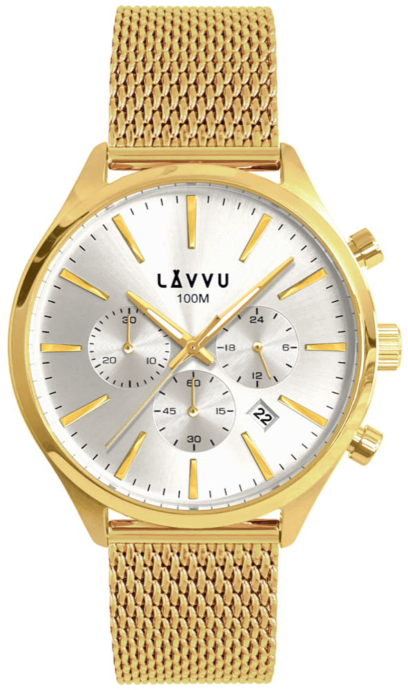 LAVVU Pánské hodinky CHRONOGRAPH NORRLAND s vodotěsností 100M LWM0232