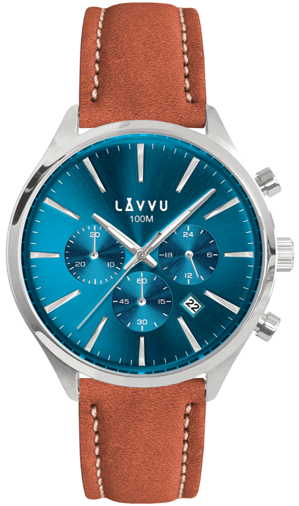 LAVVU Pánské hodinky CHRONOGRAPH NORRLAND s vodotěsností 100M LWM0233