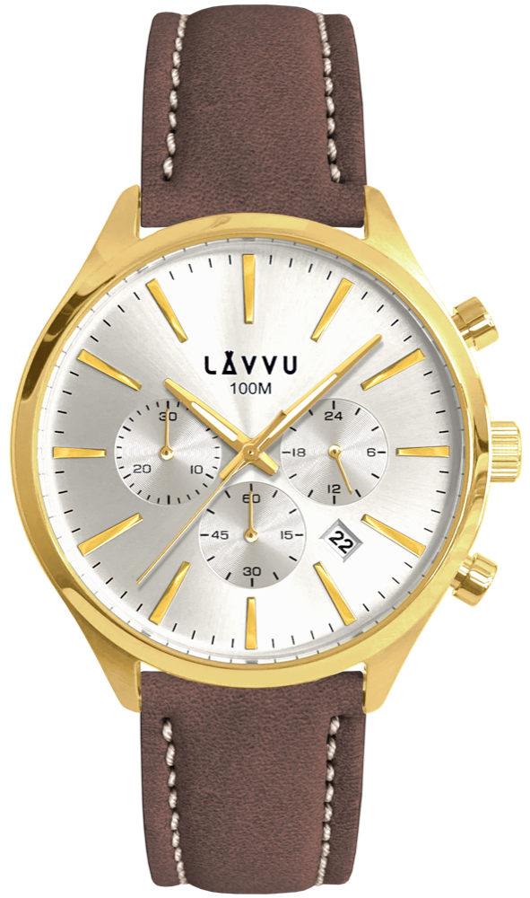 LAVVU Pánské hodinky CHRONOGRAPH NORRLAND s vodotěsností 100M LWM0235