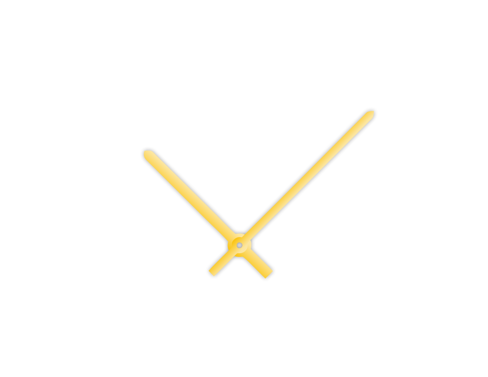 Zlaté rovné hliníkové ručičky na hodiny 120 mm | 85 mm