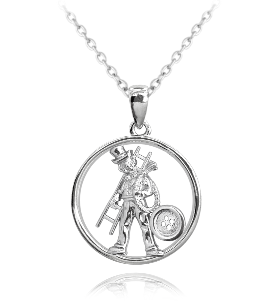 MINET Stříbrný náhrdelník KOMINÍK v kroužku JMAN0036QN45