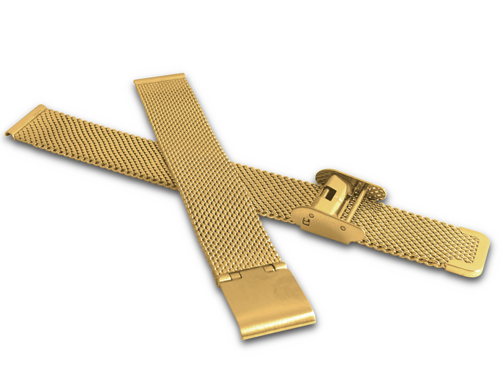 MINET Zlatý kovový tah MESH Band Gold - 16 MPSNG16