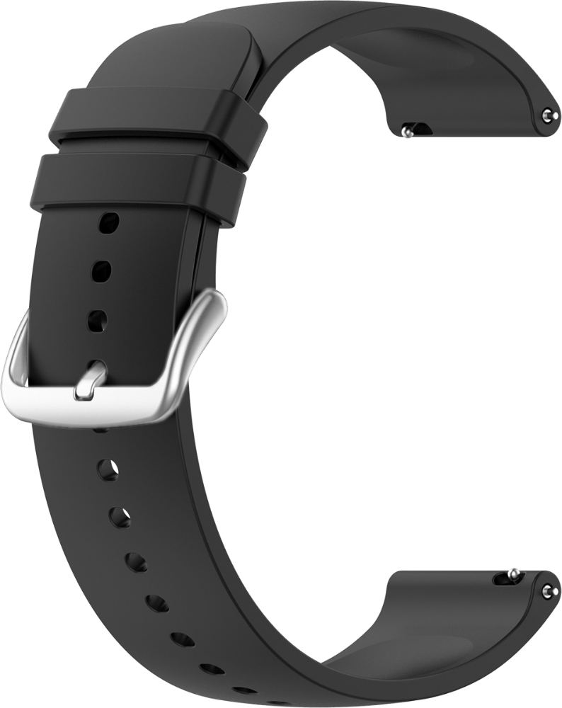 LAVVU Černý silikonový řemínek na hodinky - 18 LS00B18