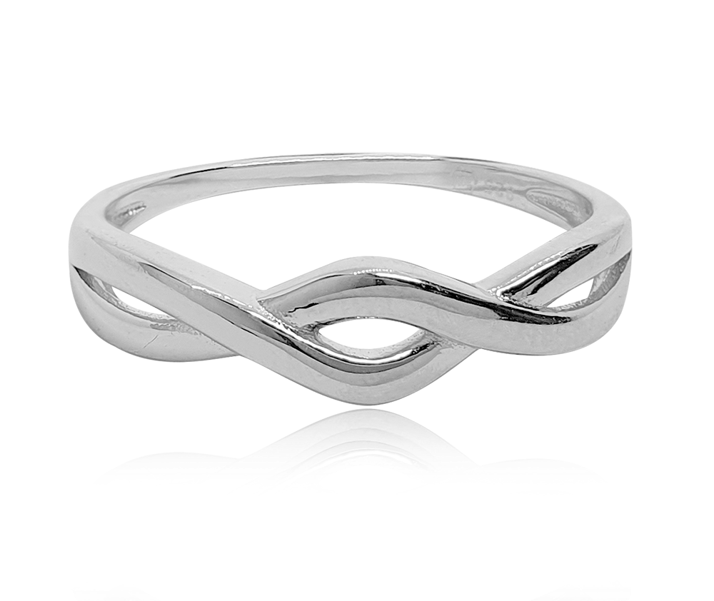 MINET Propletený stříbrný prsten vel. 55 JMAN0401SR55